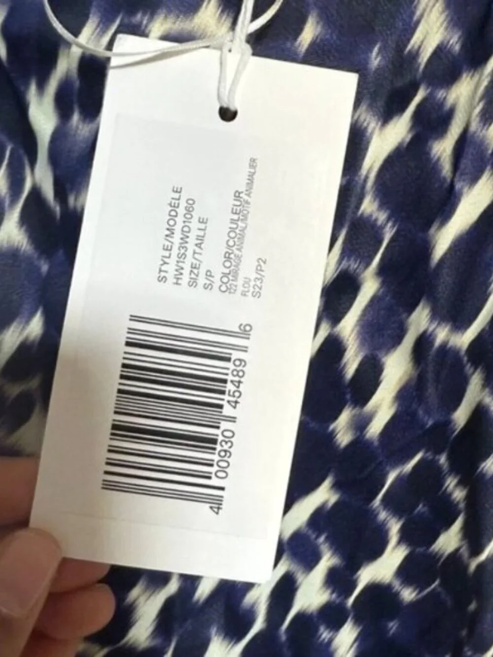 Hudson North Women’s Spaghetti Strap Maxi Slip Dress – Navy/White – Size S/P